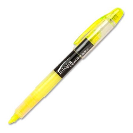 Integra„¢ Liquid Highlighter, Chisel Tip, Fluorescent Yellow Ink, Dozen